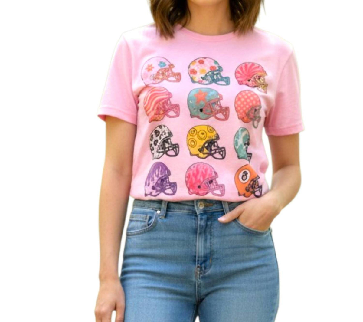 Retro-style Football Helmets Short Sleeve Tee