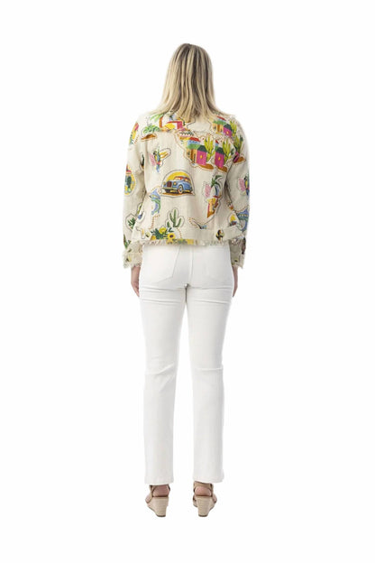 Guatemala Linen Print Jacket