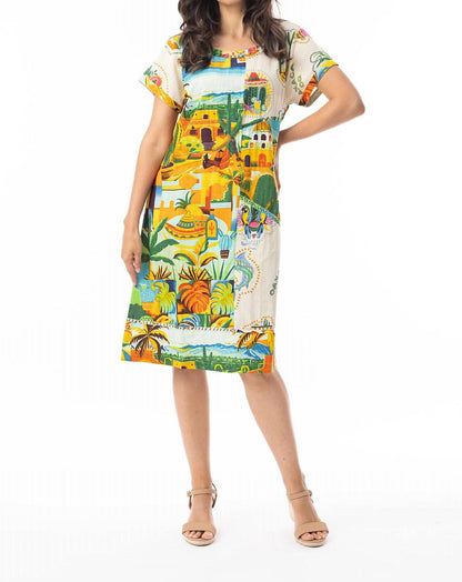 Guatemala Patch Shift Dress