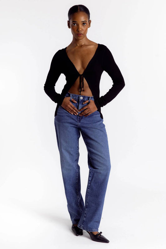 Avril Low Slouchy Wide Leg Jeans