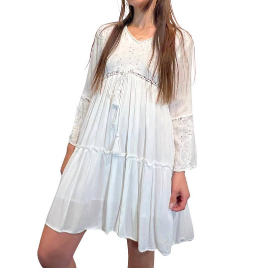 Solid Mini Dress With Sequence