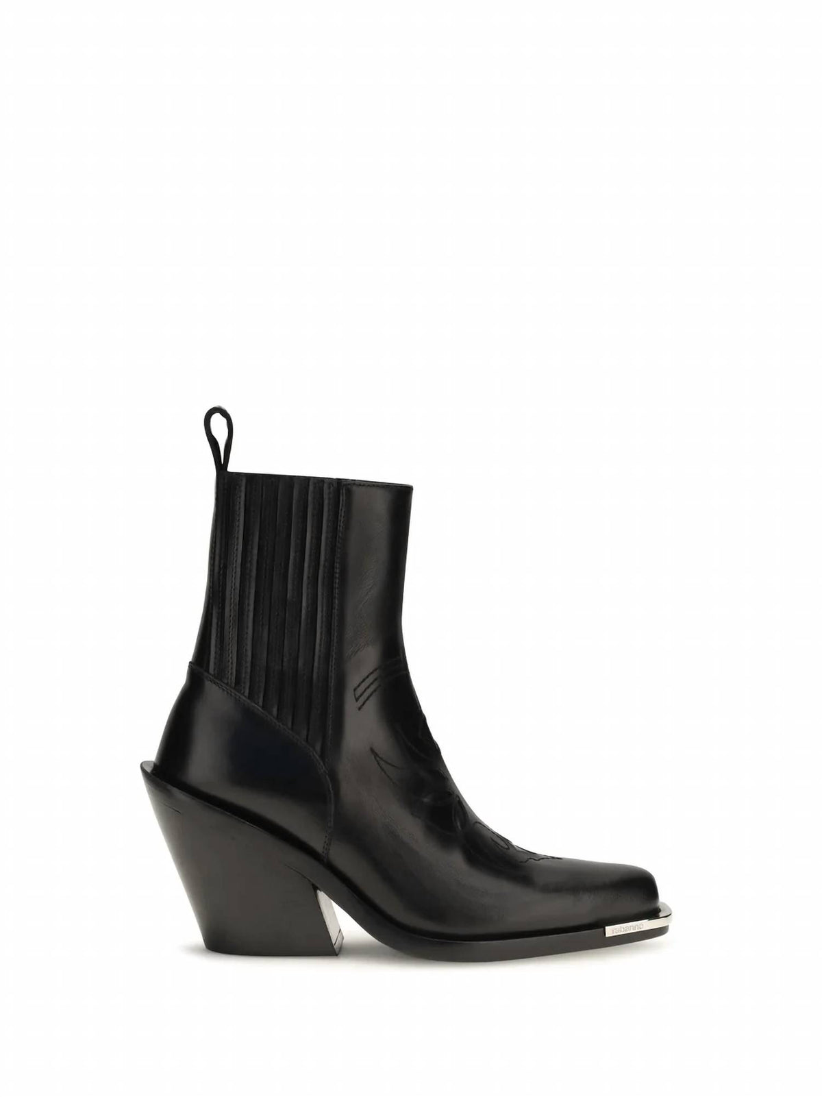 paco rabanne Pre-loved Women's Leather Cowboy Ankle Boots in Black
