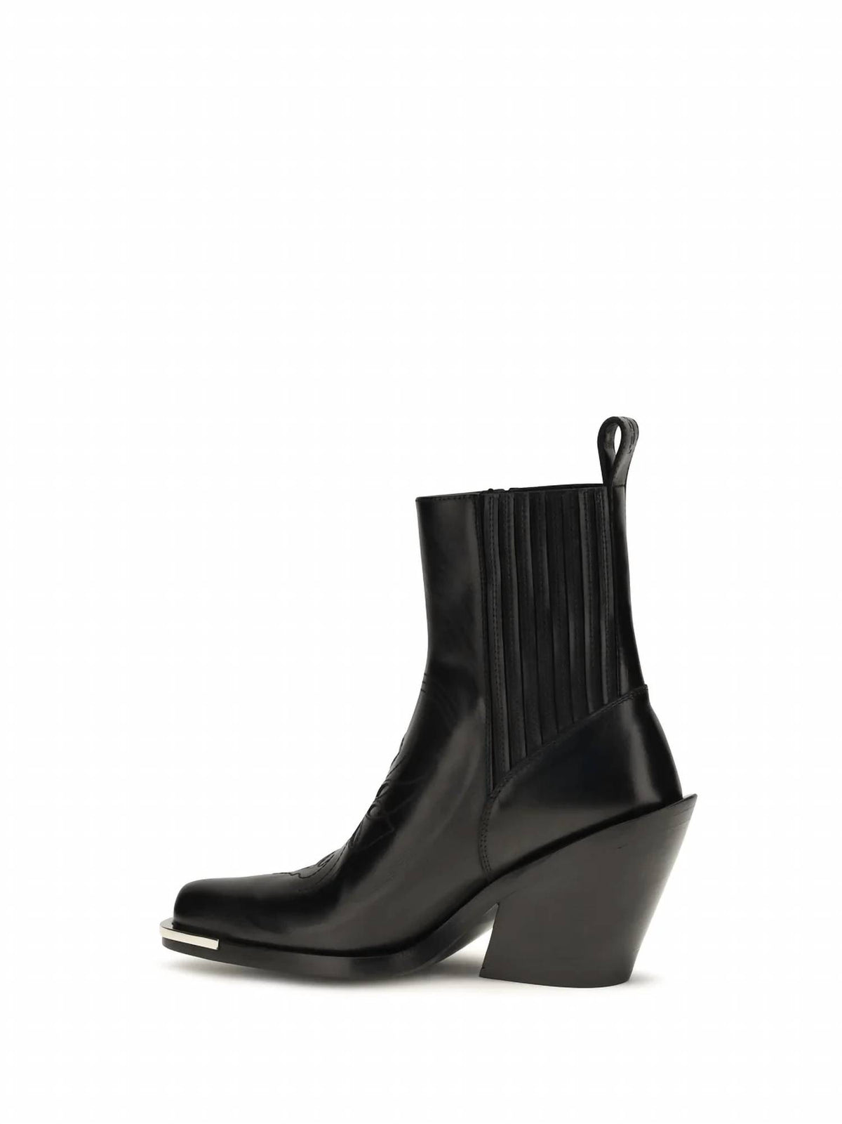 paco rabanne Pre-loved Women's Leather Cowboy Ankle Boots in Black - view 3