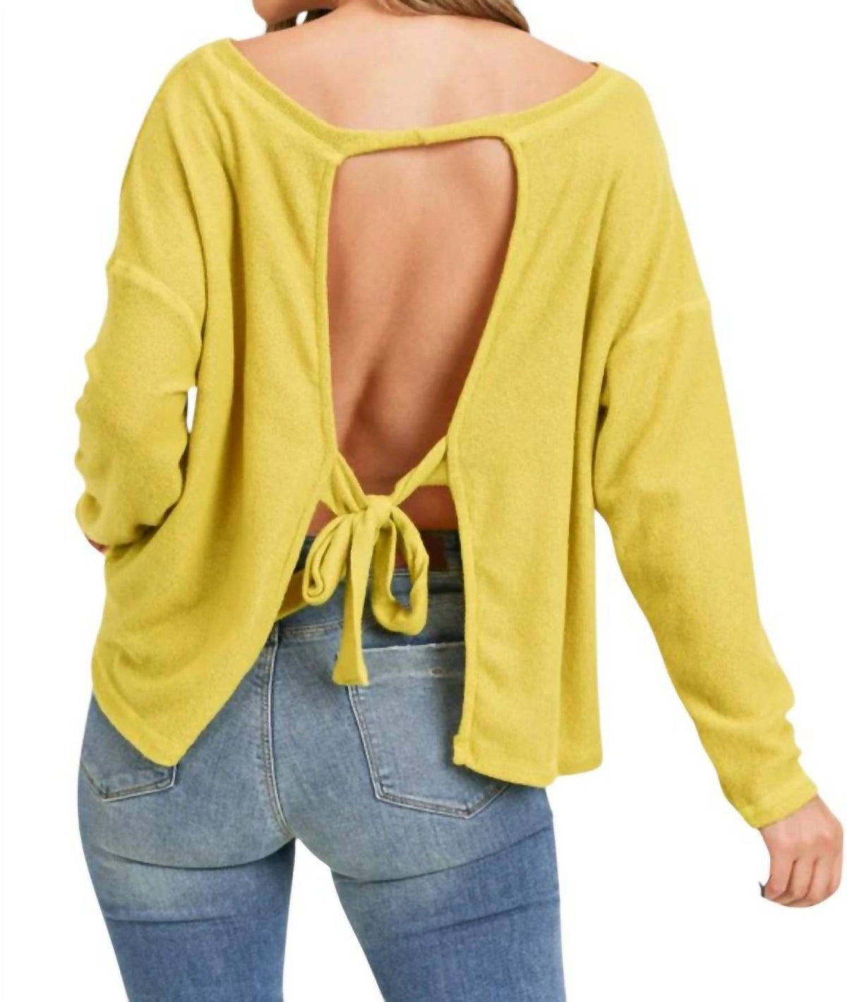 Alexia Pullover Open-Back Sweater