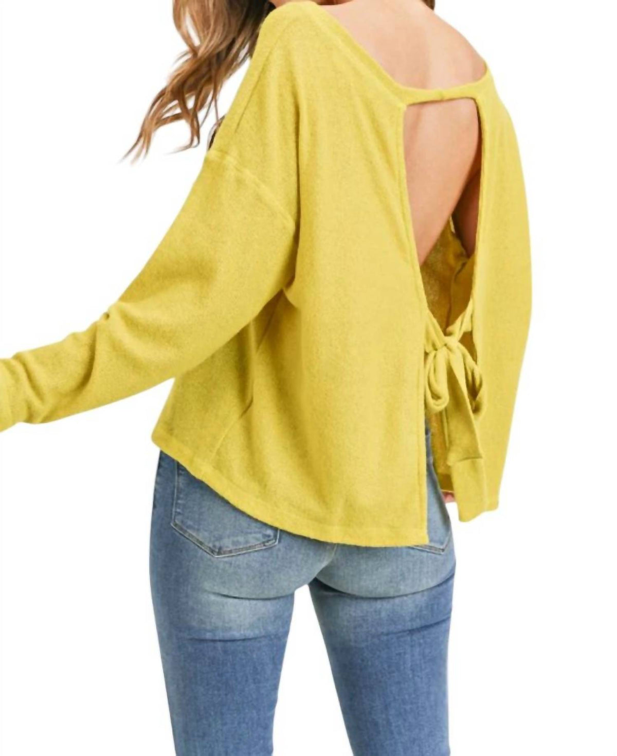 Alexia Pullover Open-Back Sweater