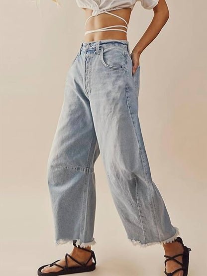 Light Blue Wide Leg Jeans