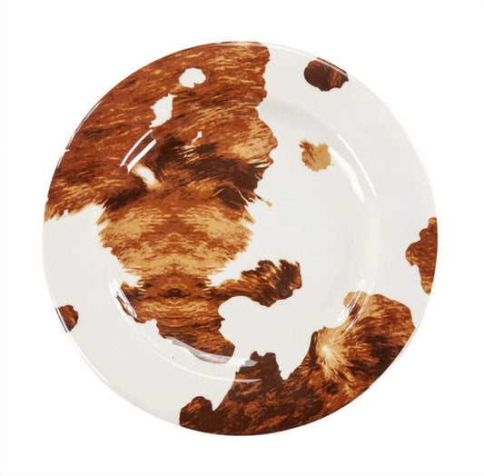 Elsa Cowhide Melamine Dinner Plate