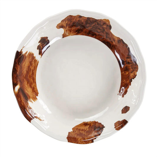 Elsa Cowhide Melamine Serving Bowl