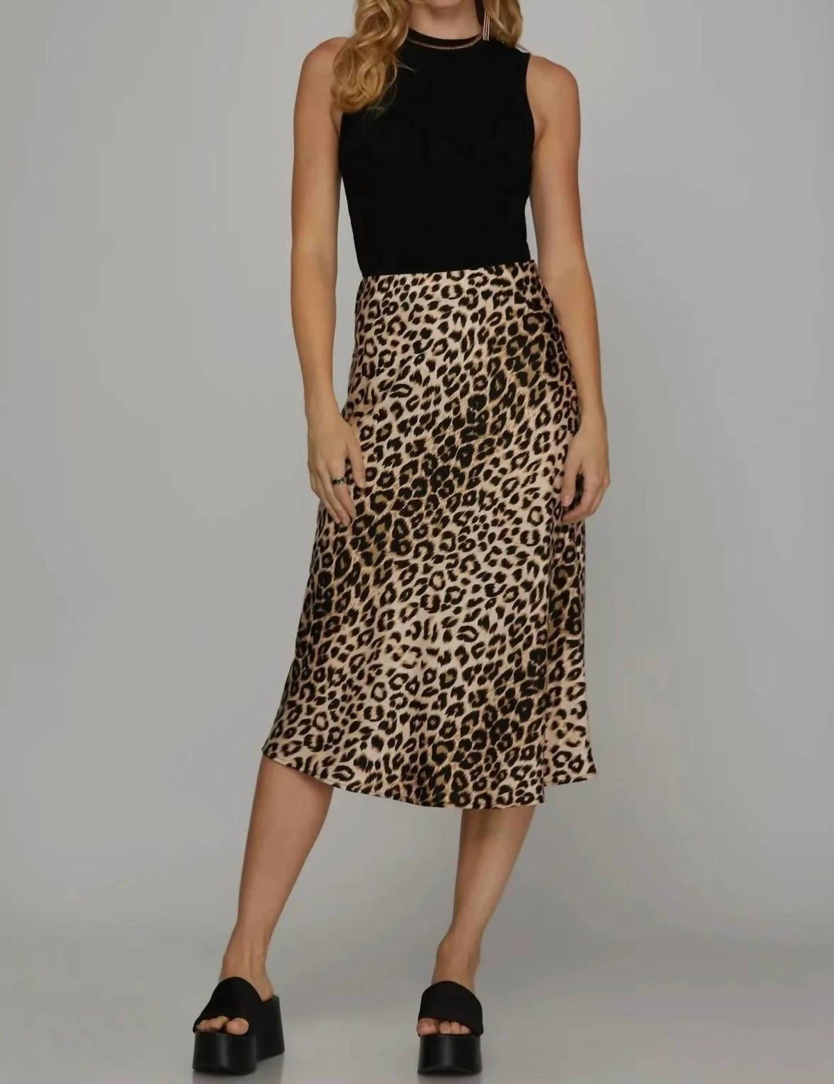 Satin Midi Skirt
