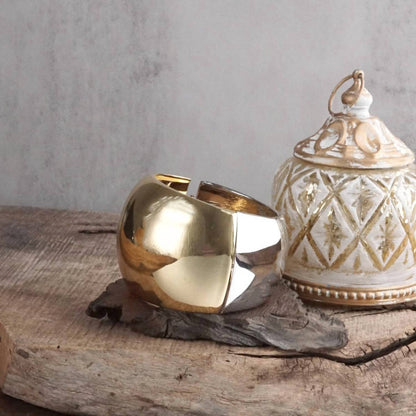 Women's Golden Horizon Two-tone Sculptural Cuff Bracelet