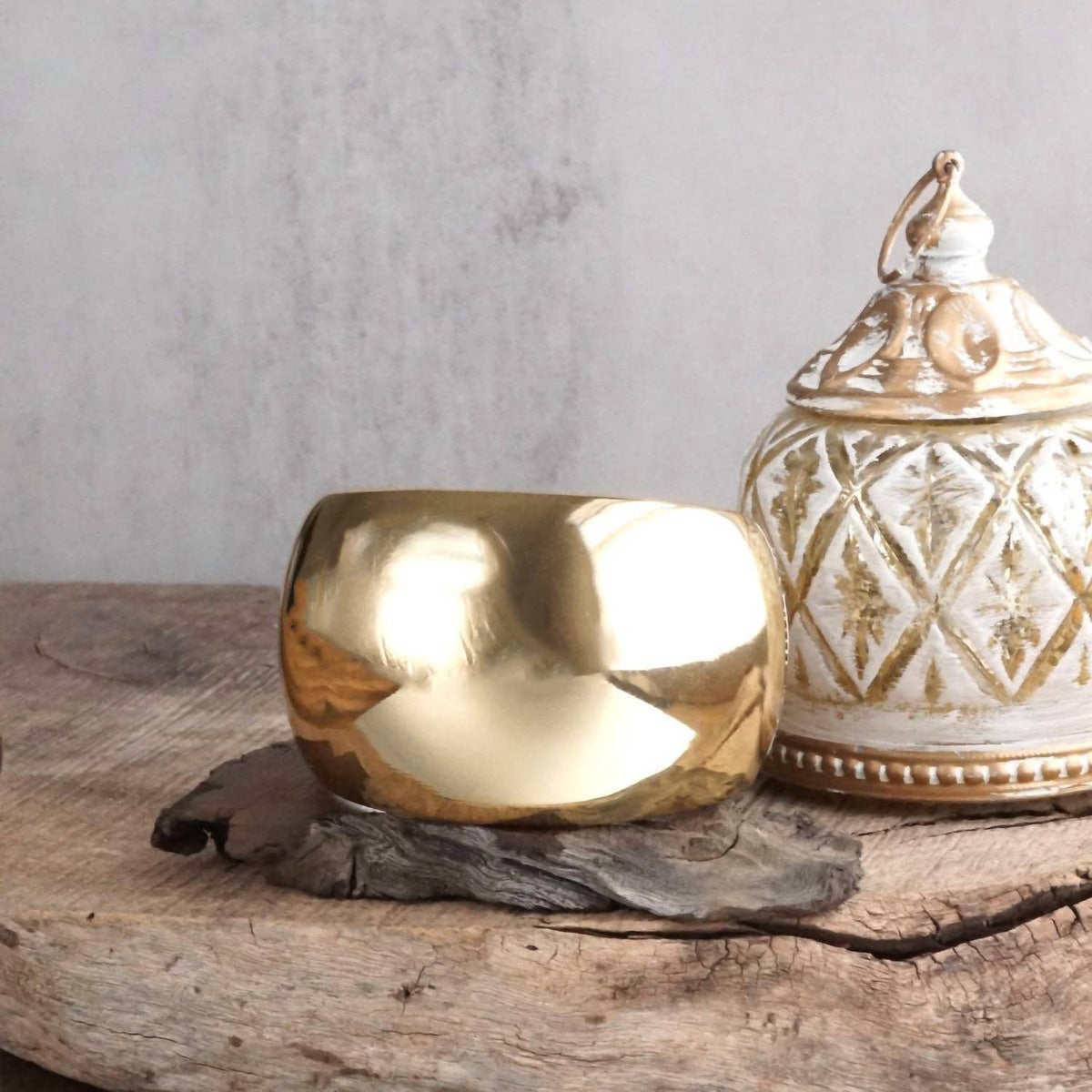 Women's Golden Horizon Two-tone Sculptural Cuff Bracelet