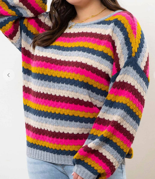 Stripe Sweater - Plus