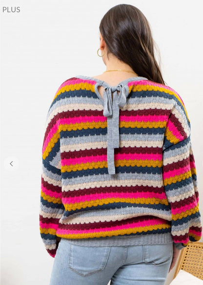 Stripe Sweater - Plus