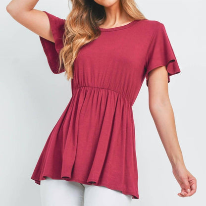 Flutter Sleeve Empire Top