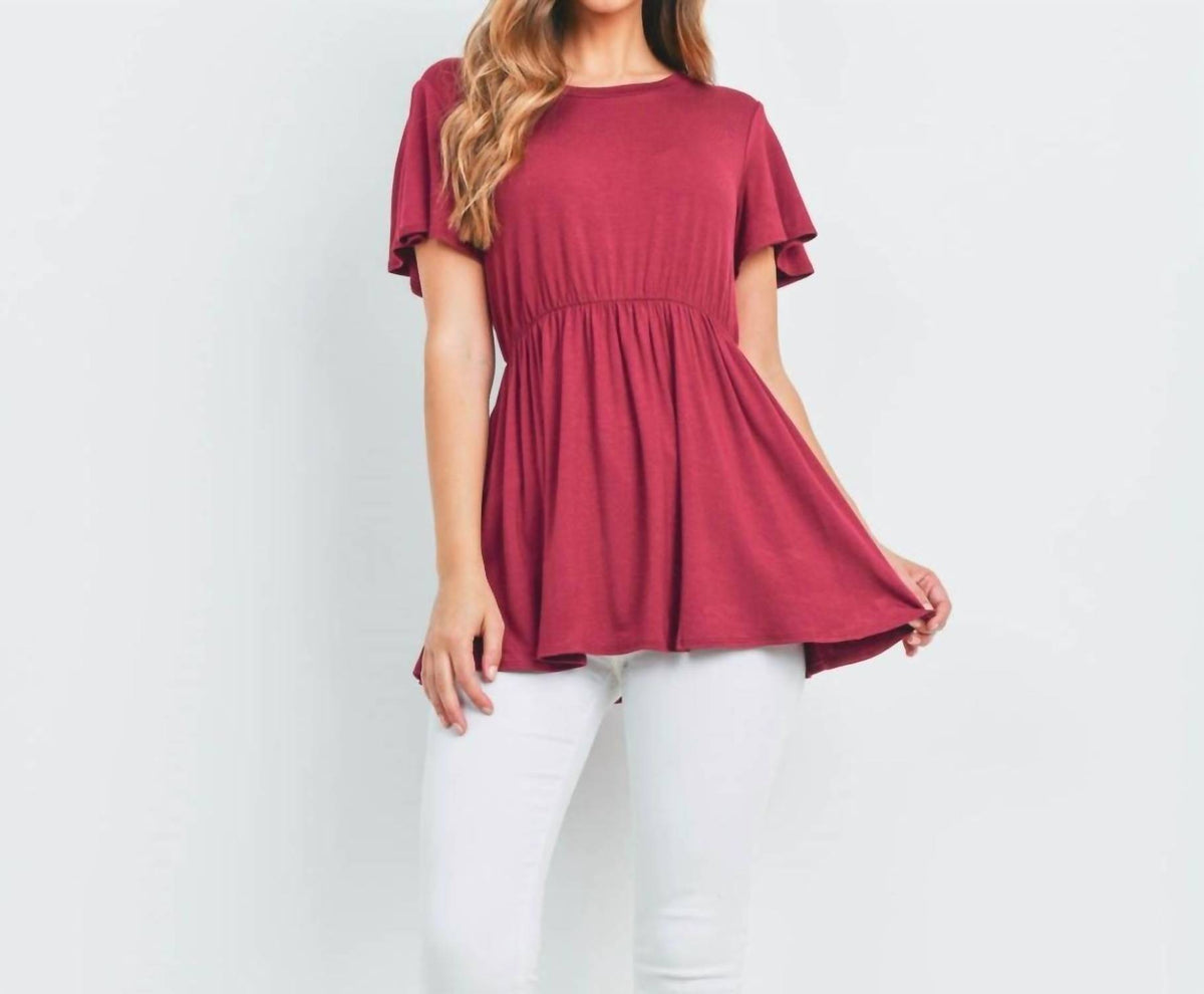 Flutter Sleeve Empire Top