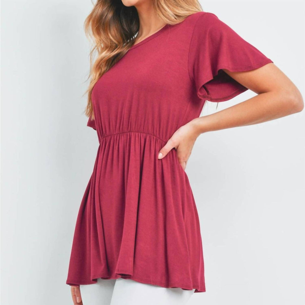 Flutter Sleeve Empire Top