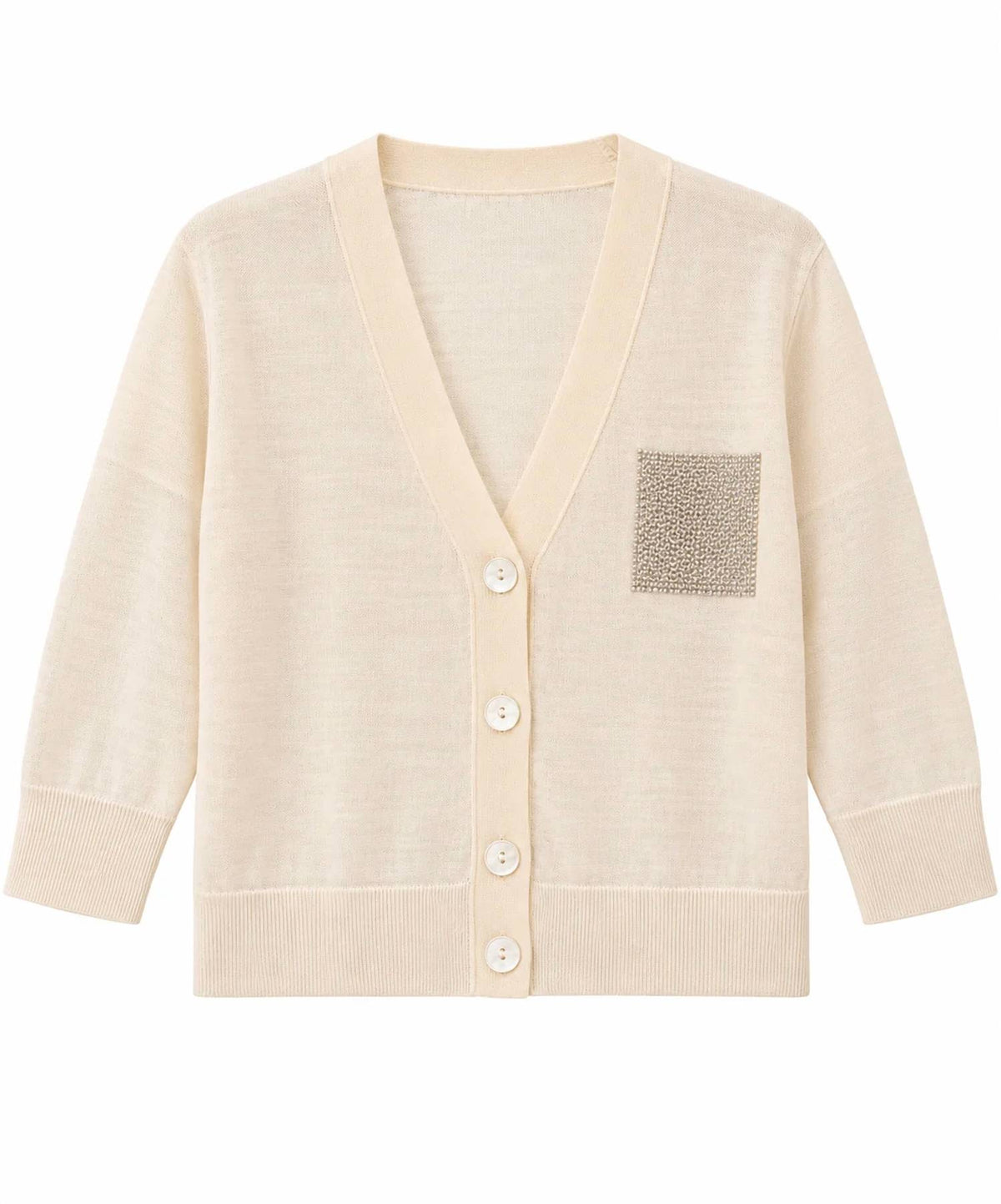 Women's Quarter Length Sleeve Cotton Blend Cardigan