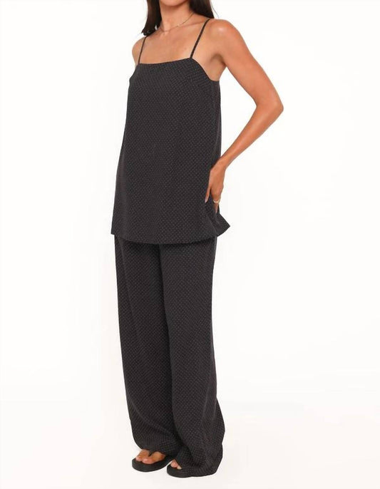 Phoebe Elastic Waist Polka Dot Wide Leg Pant
