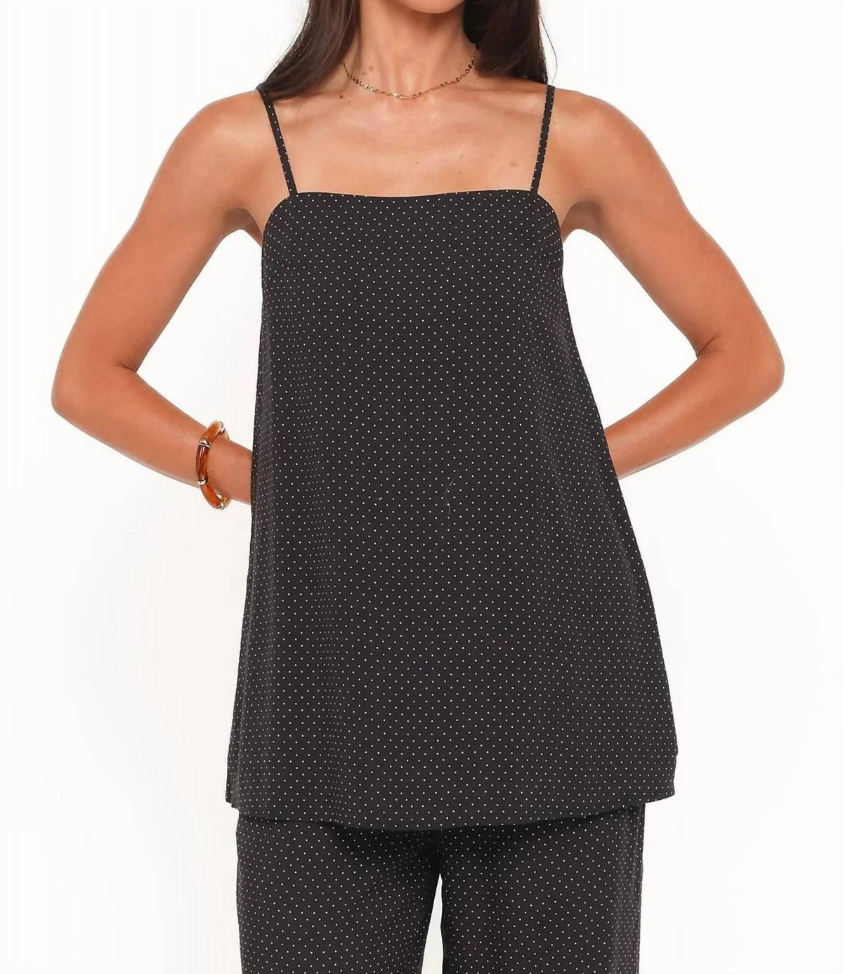Phoebe Polka Dot Square Neck Blouse