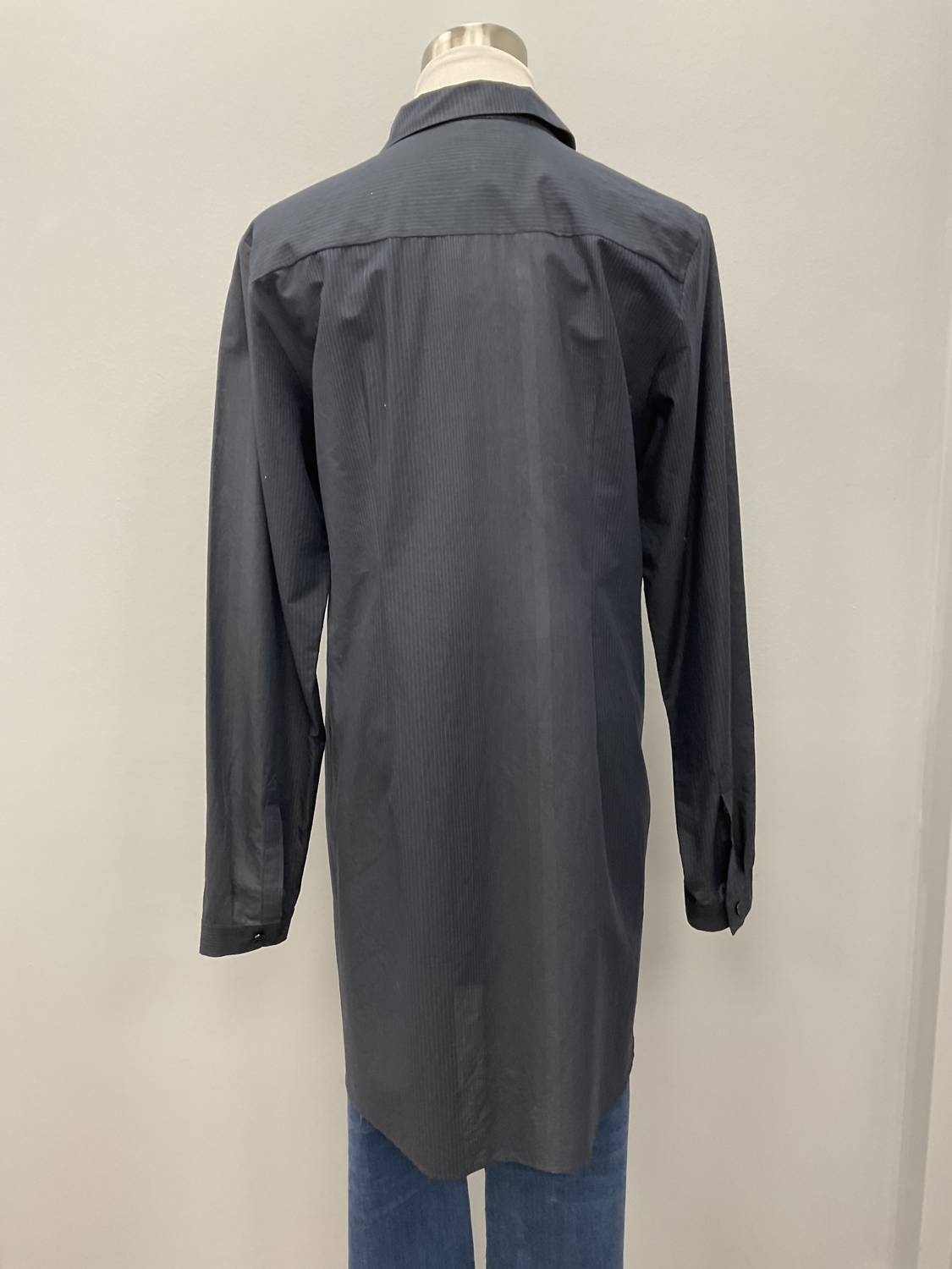LONG MICROSTRIPE COTTON SHIRT