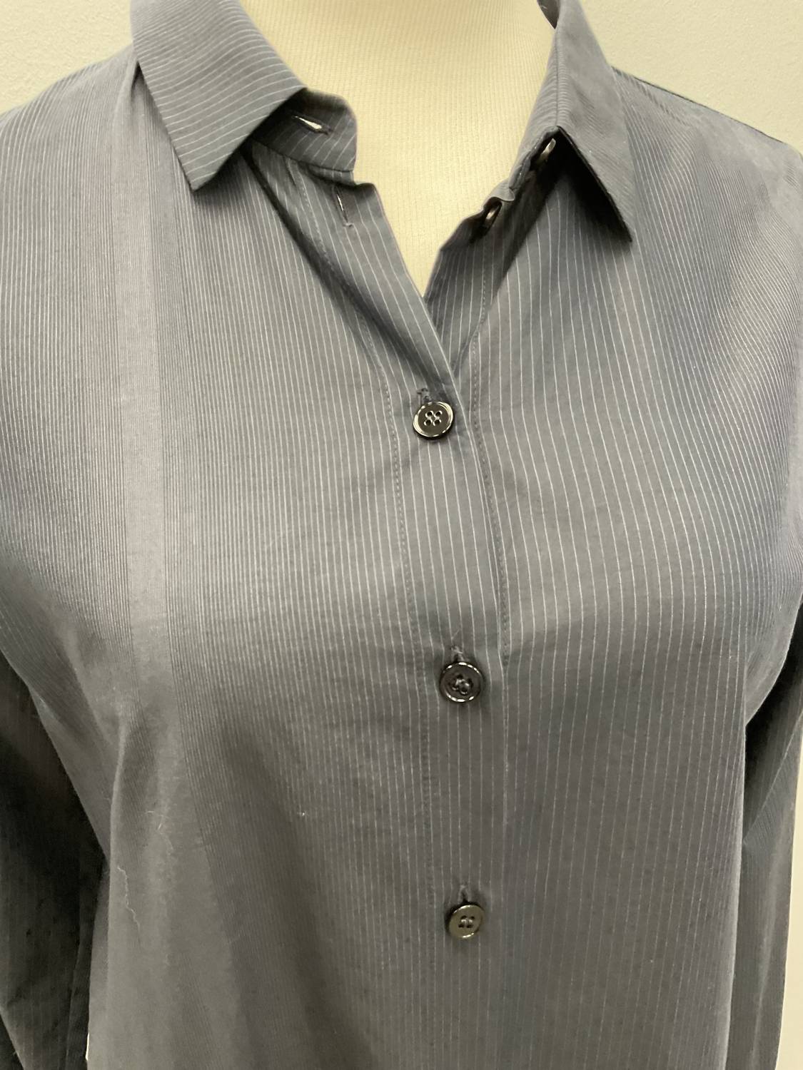 LONG MICROSTRIPE COTTON SHIRT