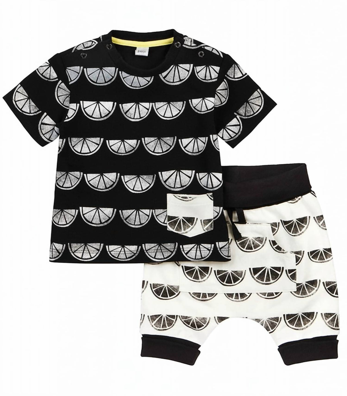 Kids 2-Piece Lemon Print Tee & Short Set