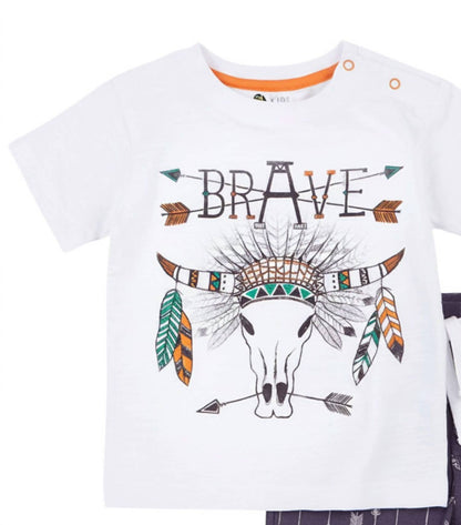 Kids Brave 2-Piece Tee & Short Set