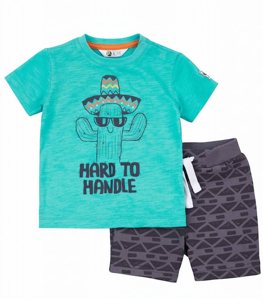 Kids Cactus 2-Piece Tee & Short Set