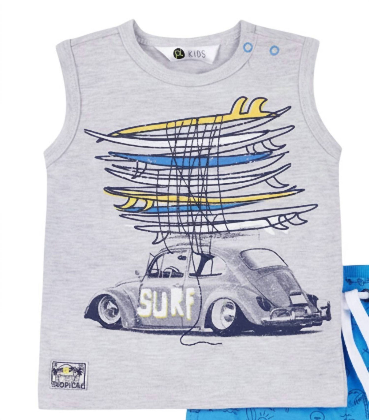 Kids Car Print 2-Piece Tee & Short Set