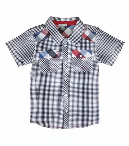 Kids London Plaid Buttoned Shirt