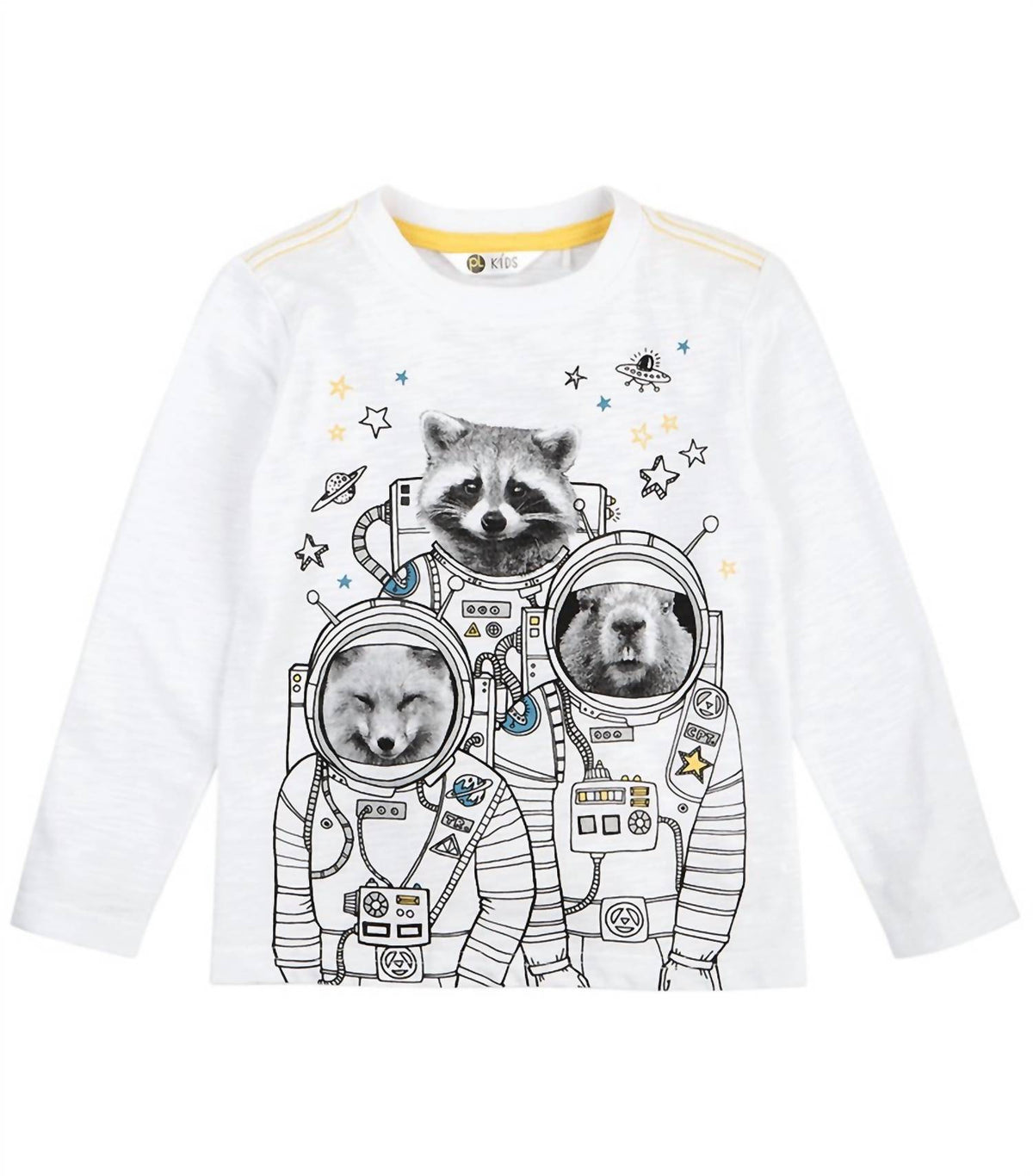 Kids Long Sleeve Astro Animal Crew T-shirt