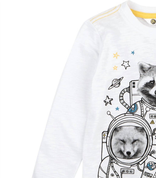 Kids Long Sleeve Astro Animal Crew T-shirt