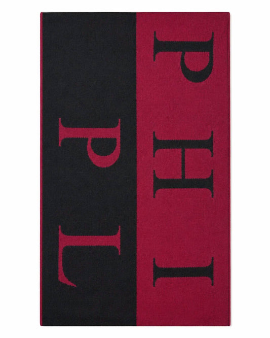 Men's Wool Blend Knit Logo Scarf