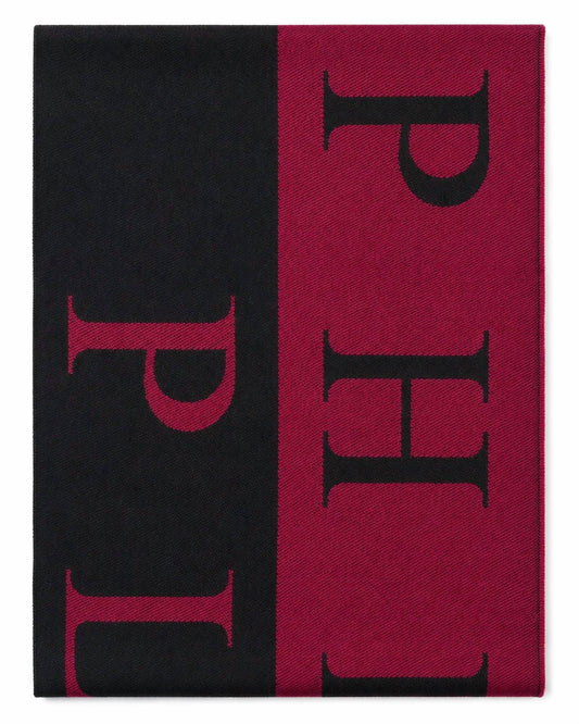 Men's Wool Blend Knit Logo Scarf