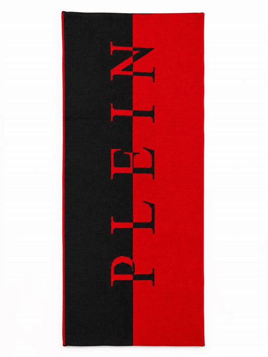 Men's Wool Blend Knit Logo Scarf
