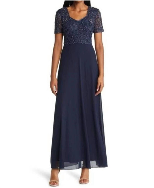 Beaded Bodice A-line Gown