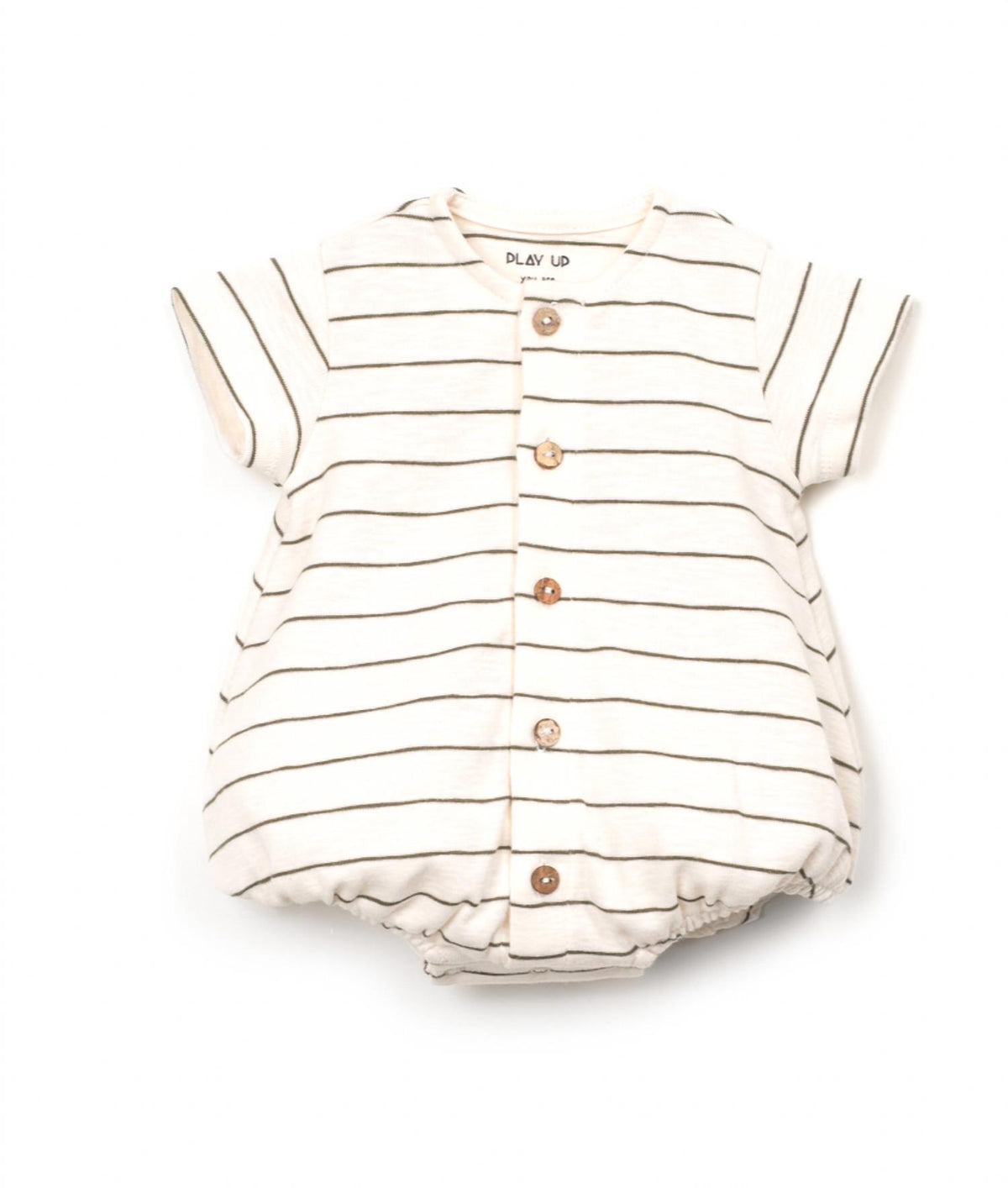 Baby's Striped Rib Flame Jumpsuit