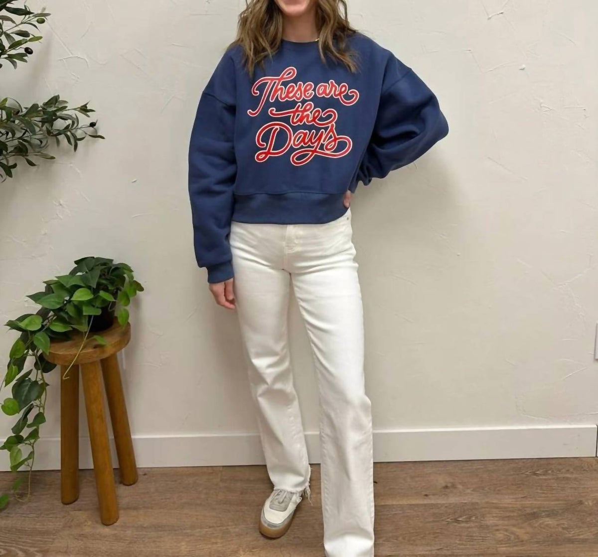 Ballpark Days Cropped Sweatshirt