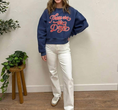 Ballpark Days Cropped Sweatshirt