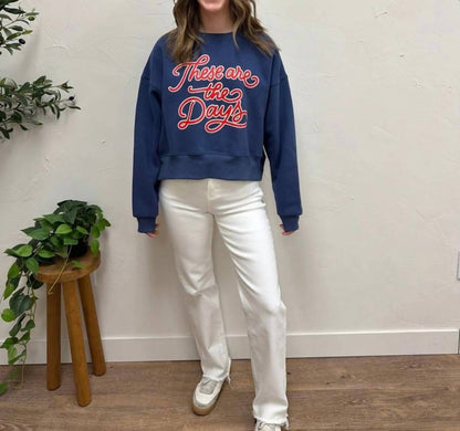 Ballpark Days Cropped Sweatshirt