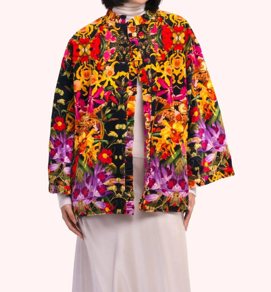 Ethereal Floral Velvet Jacket