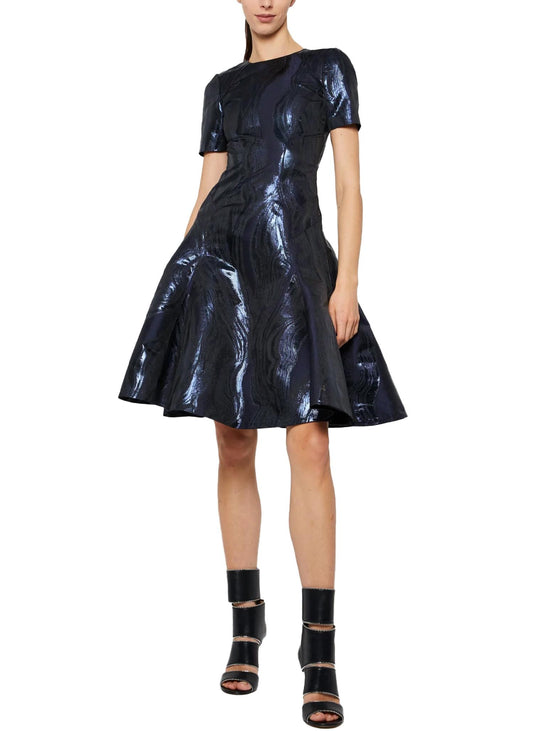Short Sleeve Fit & Flare Dress