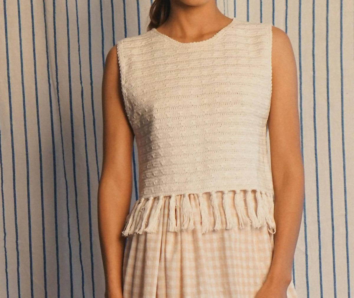 Fringe Hem Crochet Vest