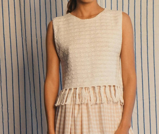Fringe Hem Crochet Vest
