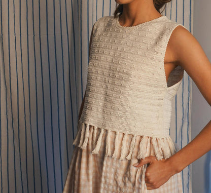 Fringe Hem Crochet Vest