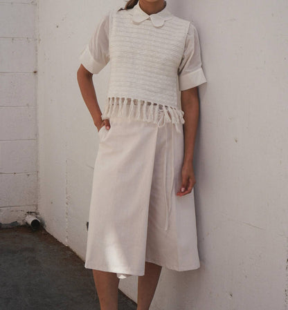 Fringe Hem Crochet Vest
