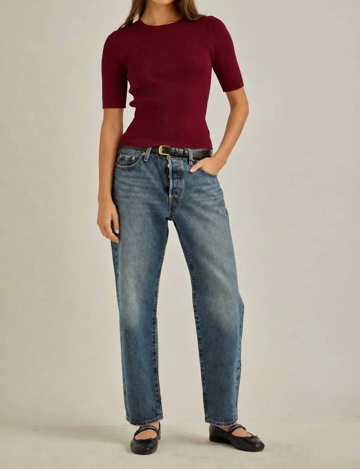 Short Sleeve Sweater Top