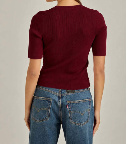Short Sleeve Sweater Top
