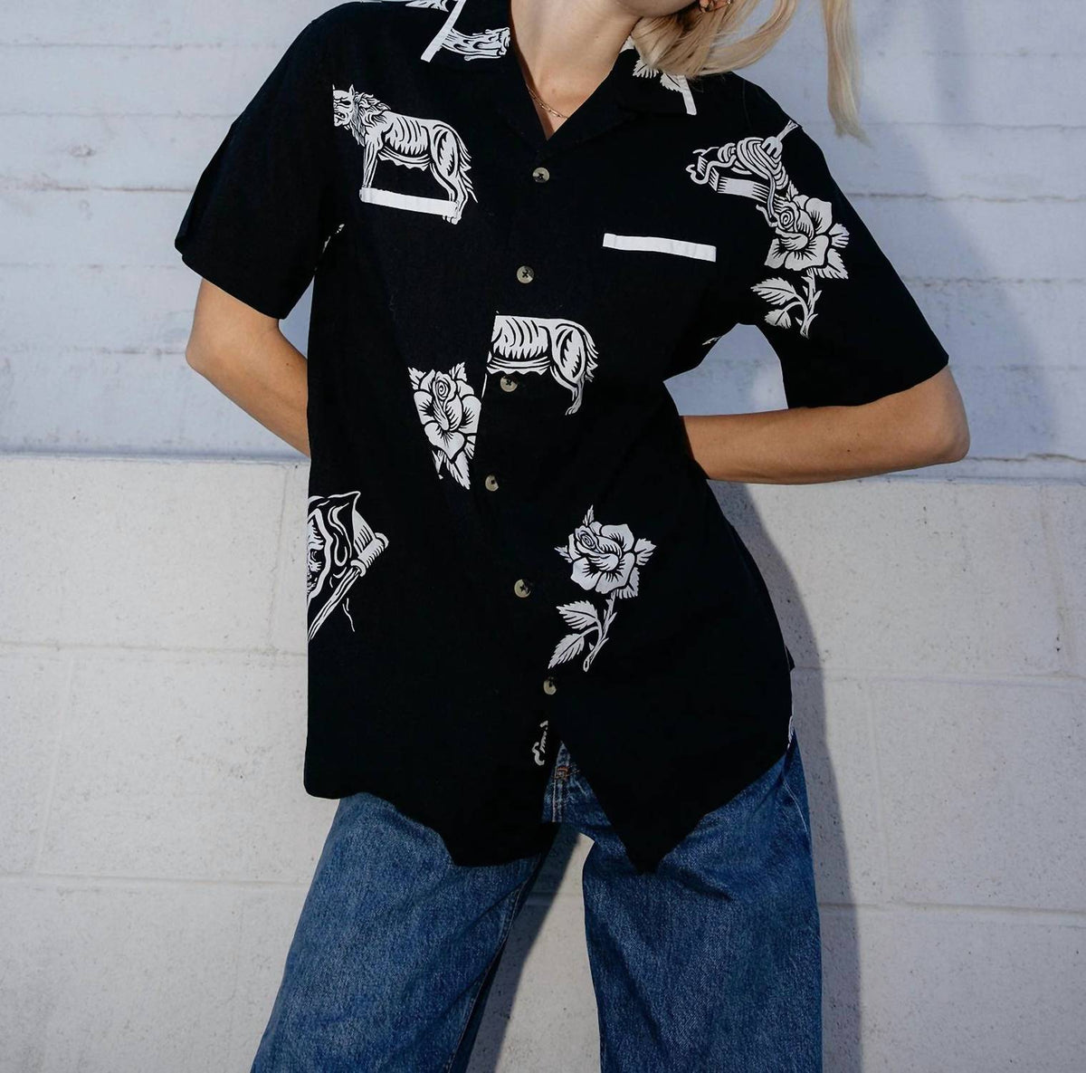 Pasta La Vista Button-up Shirt