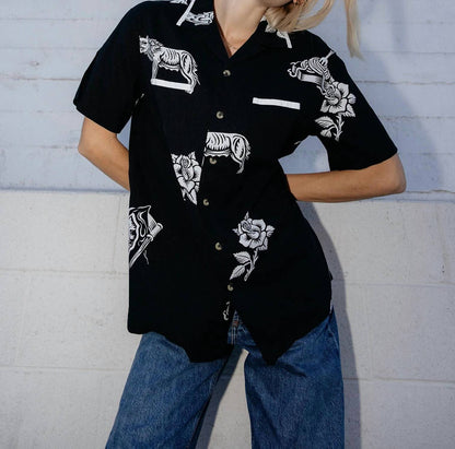 Pasta La Vista Button-up Shirt